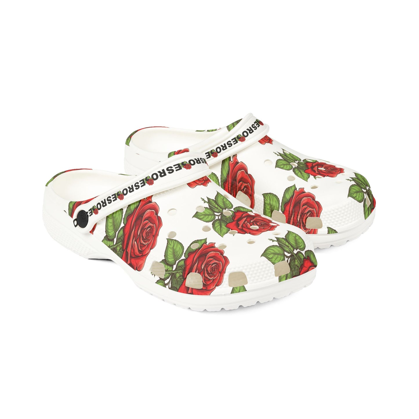 White Roses Clogs