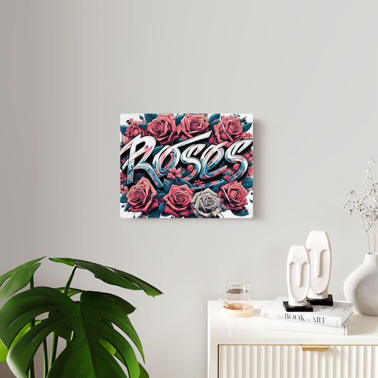 Roses Graffiti #11 Acrylic Wall Art Panel