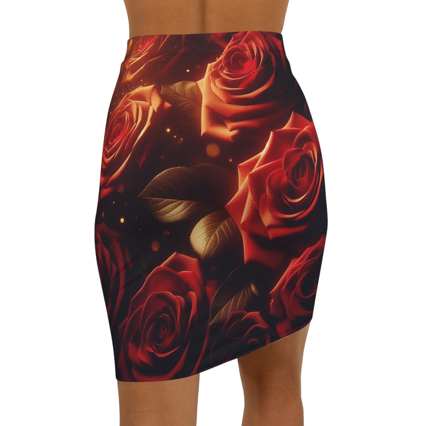 Roses Mid-Waist Skirt