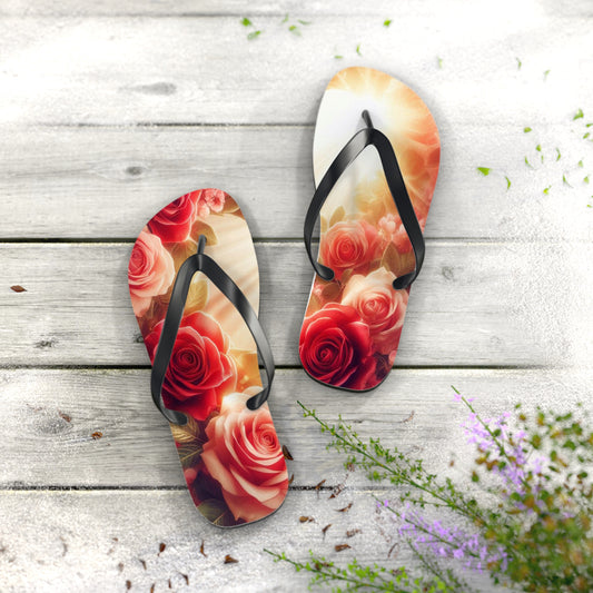 Roses Sunshine Flip Flops