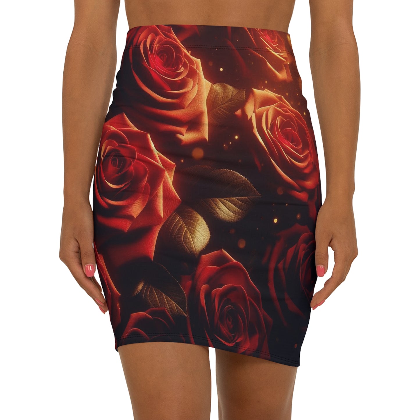 Roses Mid-Waist Skirt