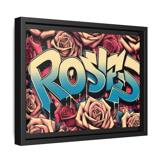 Roses Graffiti #27 Matte Canvas Framed