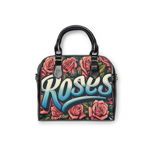 Roses Graffiti #16 Drip Shoulder Handbag