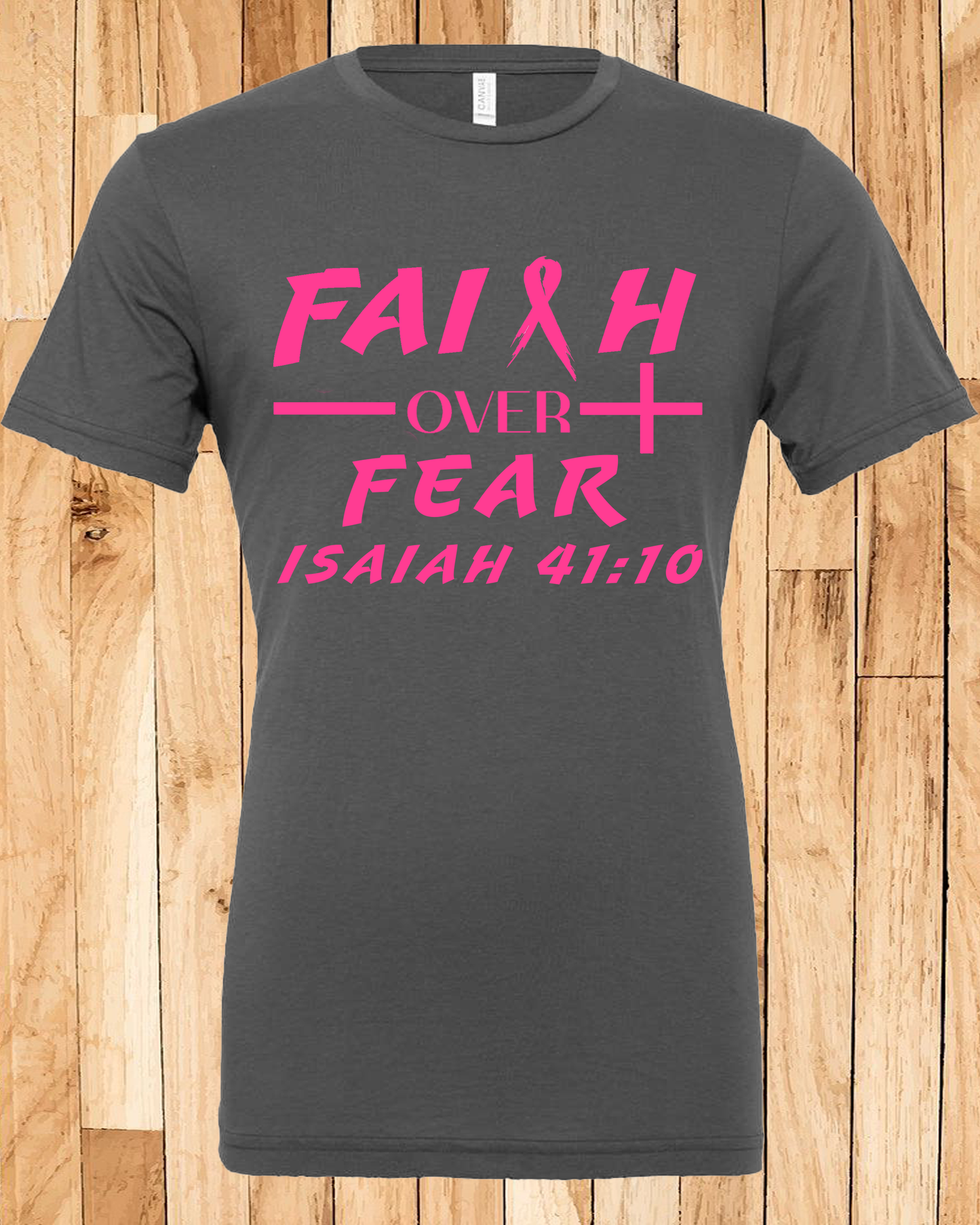 Faith Over Fear Breast Cancer Unisex Tee