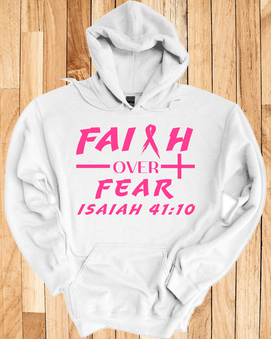 Faith Over Fear Breast Cancer Unisex Hoodie