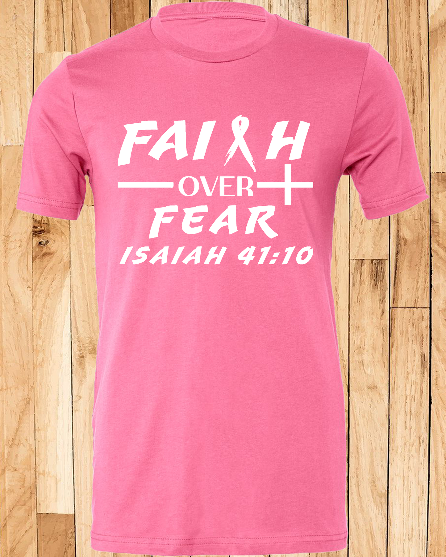 Faith Over Fear Breast Cancer Unisex Tee