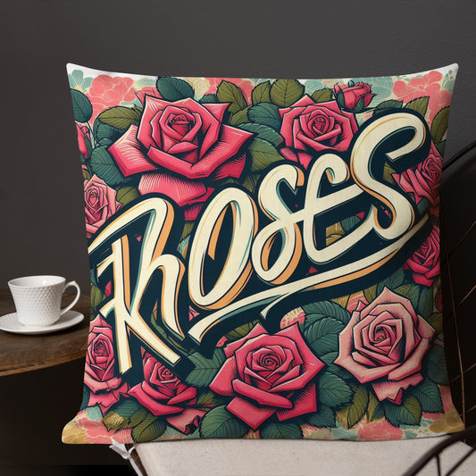 Roses Graffiti #13 Pillow